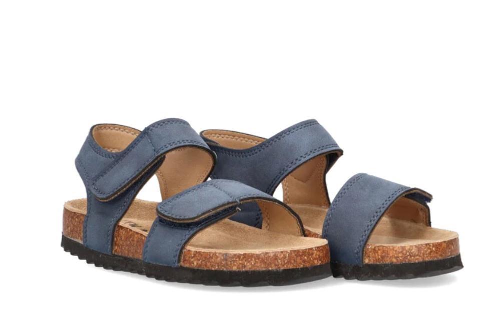 Sandalias planas bio Etika Tamariz en azul para niños
