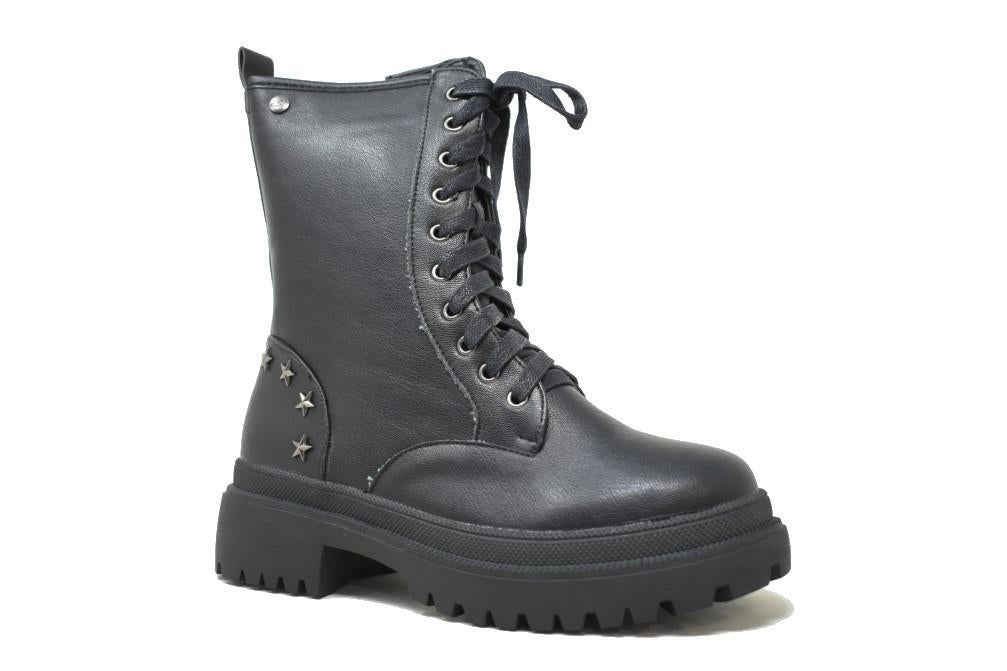 Botines militares Isteria 21223 en negro para mujer