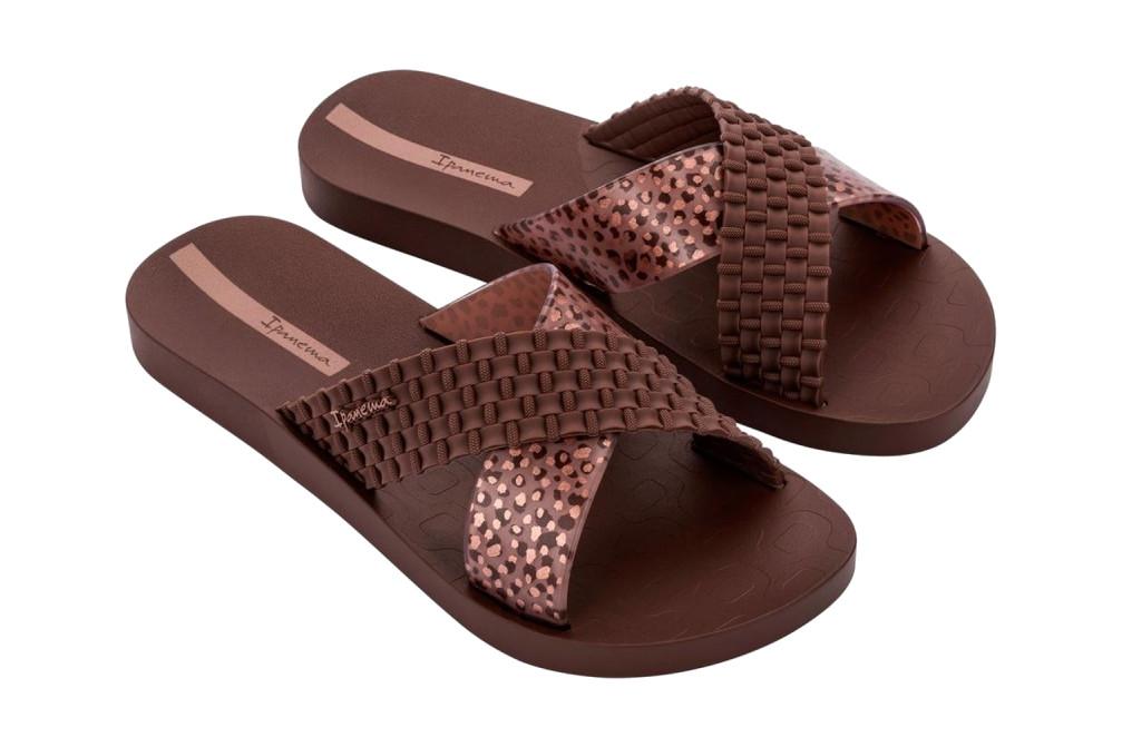 Sandalias Ipanema Sense Slide FEM IP27214 Marrones para Mujer | Chanclas planas para piscina