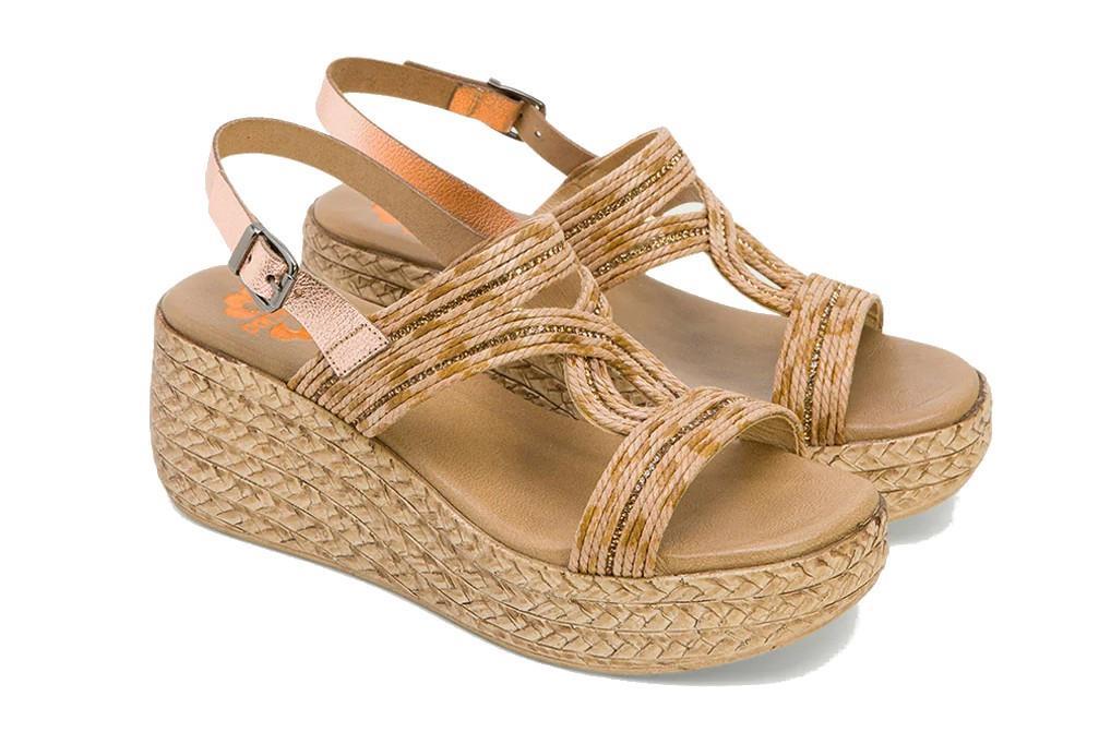 Sandalias con cuña Porronet Gala 3036 en rose