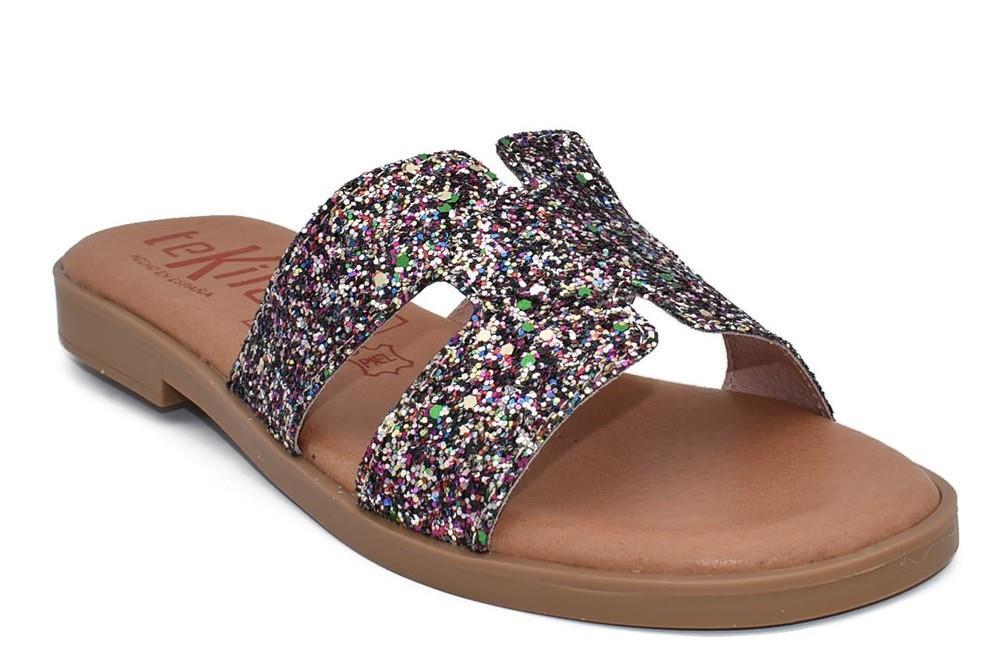 Sandalias planas de pala Tekila 141 en multicolor