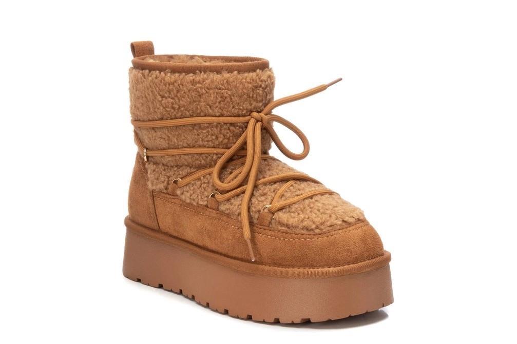 Botines snow XTI 142941 en camel para mujer
