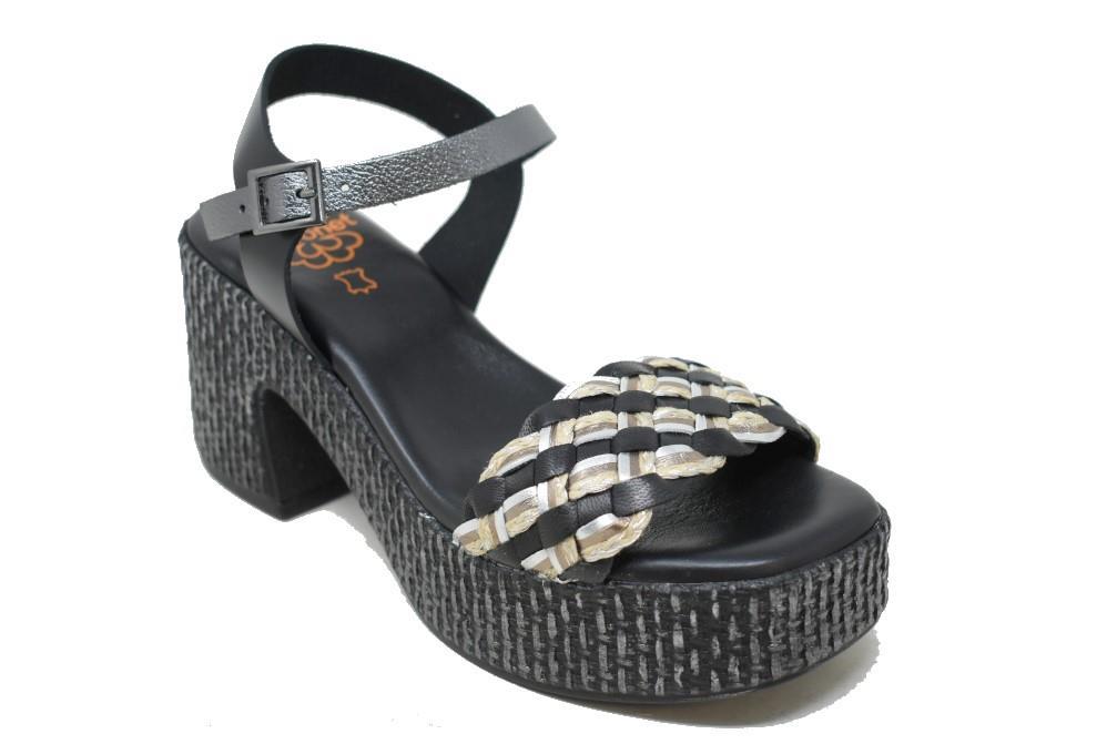 Sandalias con tacón Porronet 3175 en negro para mujer