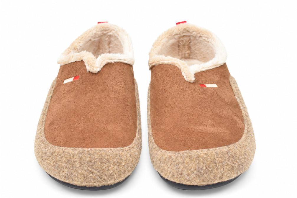 Zapatillas de casa Cabrera 3537 cobre para hombre con plantilla extraíble