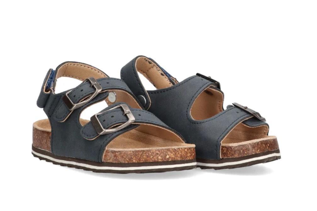 Sandalias planas Etika CREIRO para niño en azul marino