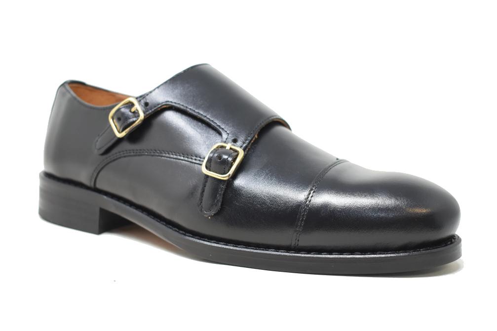 Zapatos Paco Cantos 6442 de vestir para hombre, estilo Monk con doble hebilla - Zapatos blucher