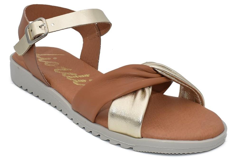 Sandalias planas cómodas Fiordi 101 en cuero