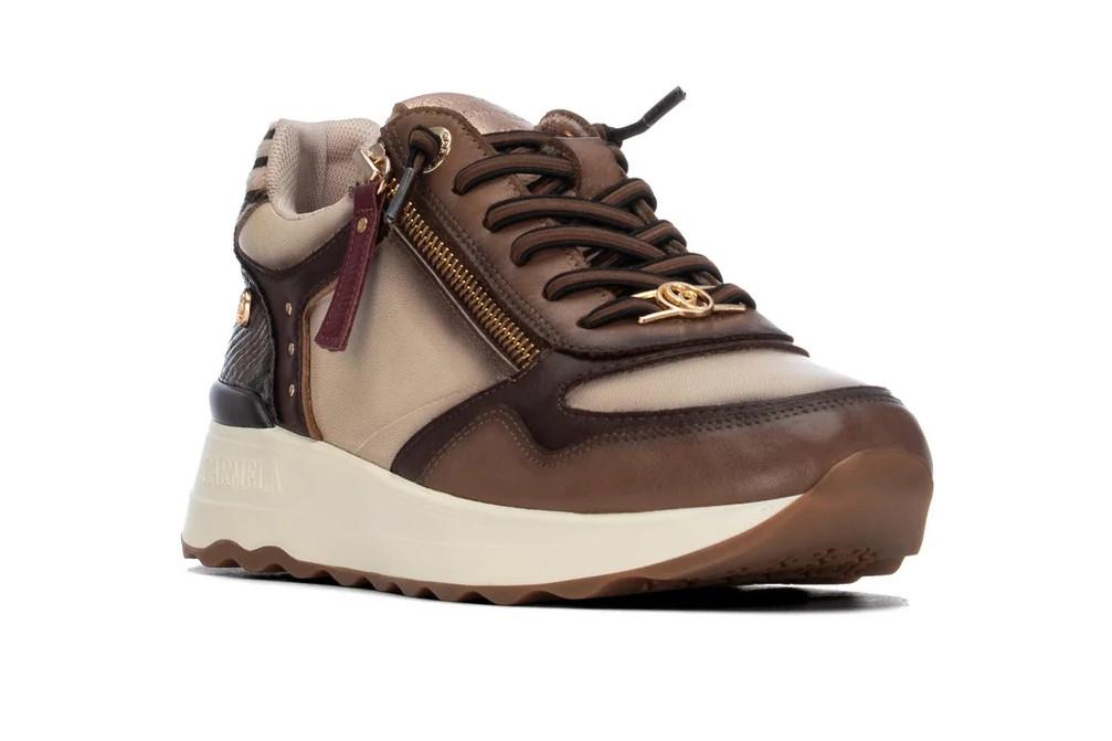 Zapatillas deportivas de Piel Carmela 164221 en marrón para mujer