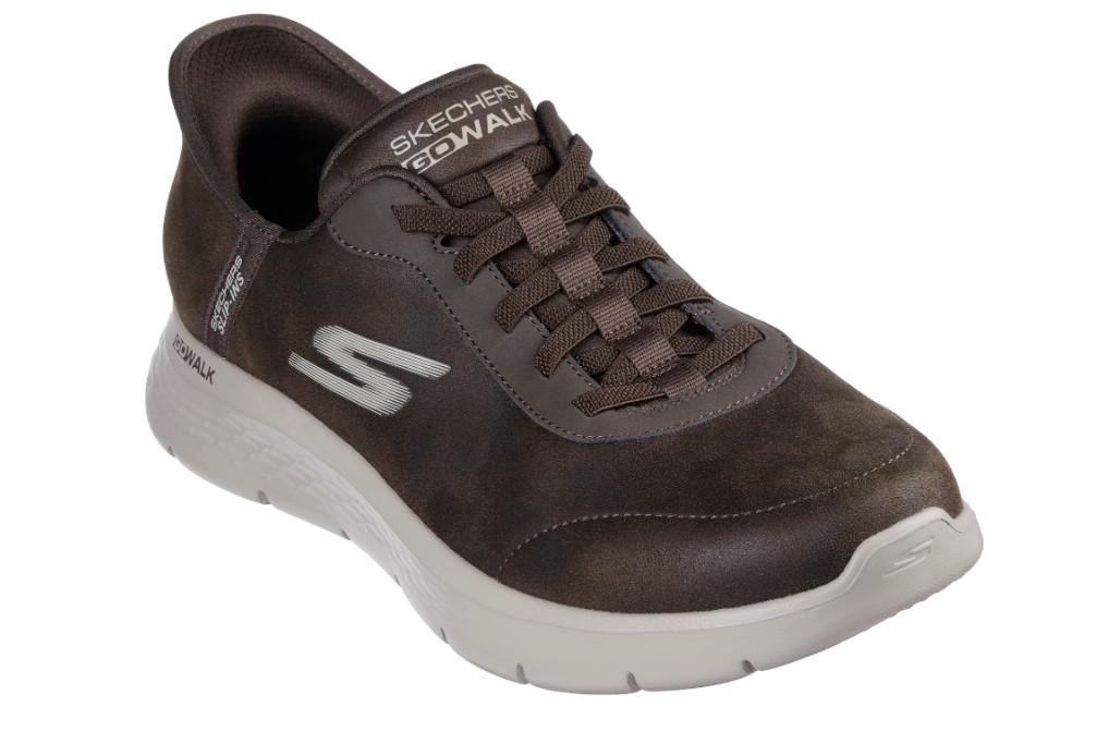 Zapatillas deportivas Skechers Slip-ins GO WALK Flex Smooth Motion 216326 marrón para hombre