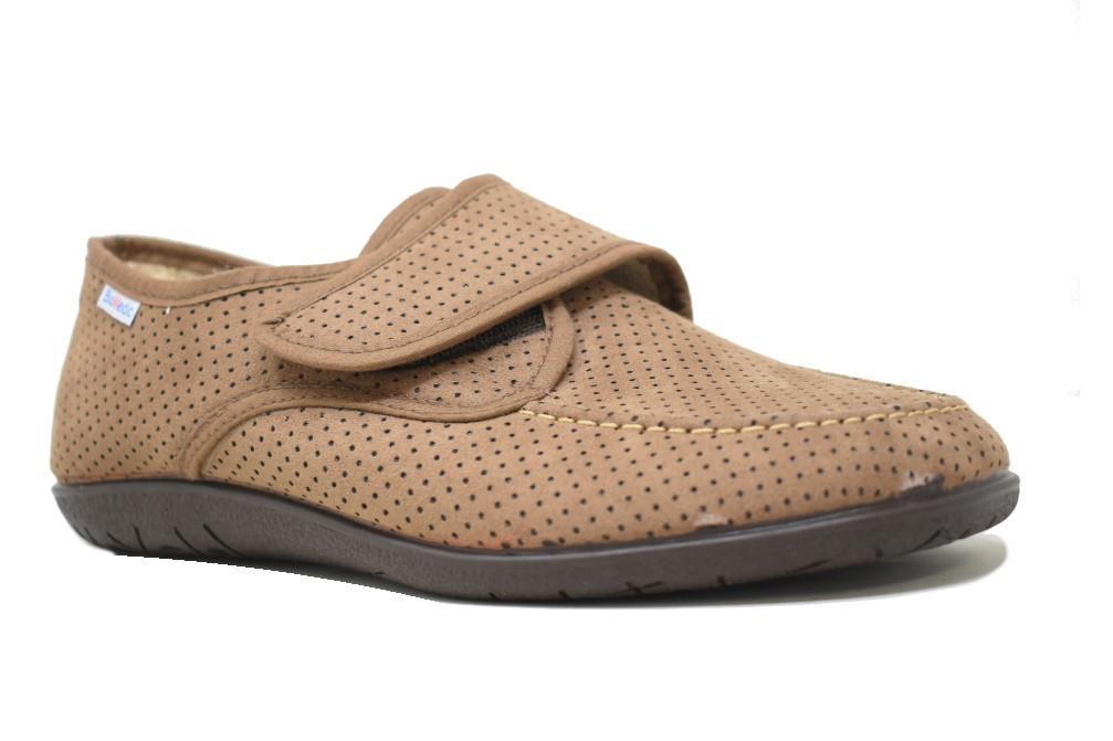Zapatillas de casa Cabrera biomedic 9558 en taupe para hombre