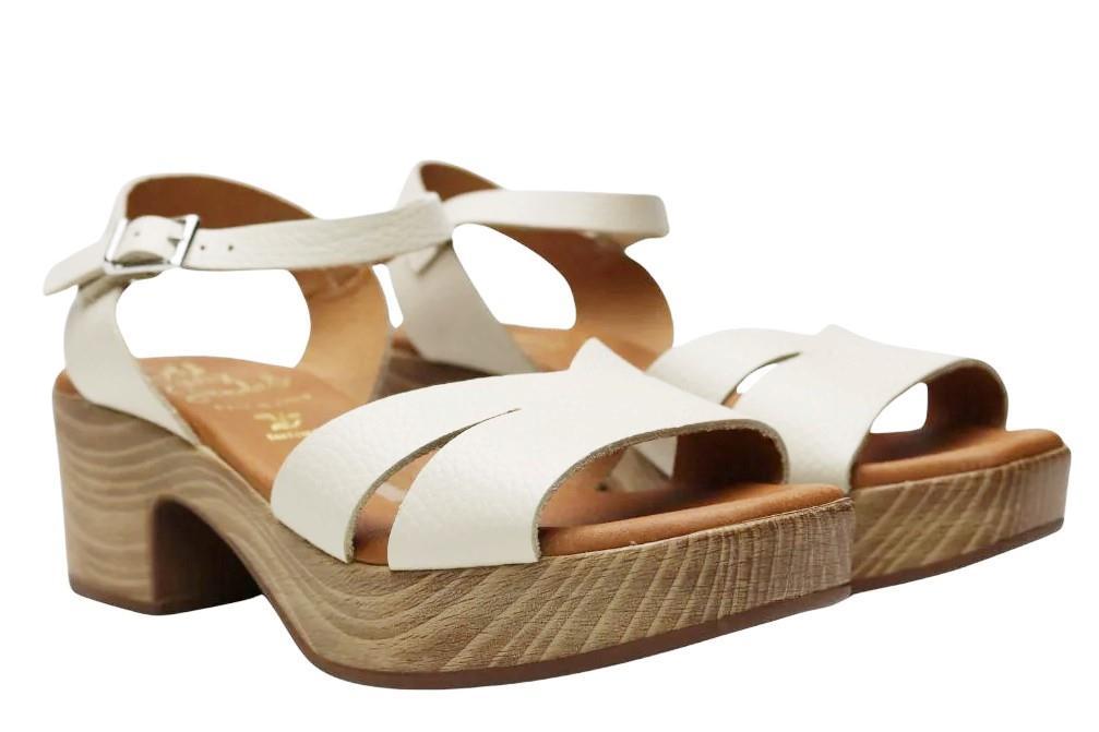 Sandalias con tacón Oh! My Sandals Pamela 5625 en blanco para mujer