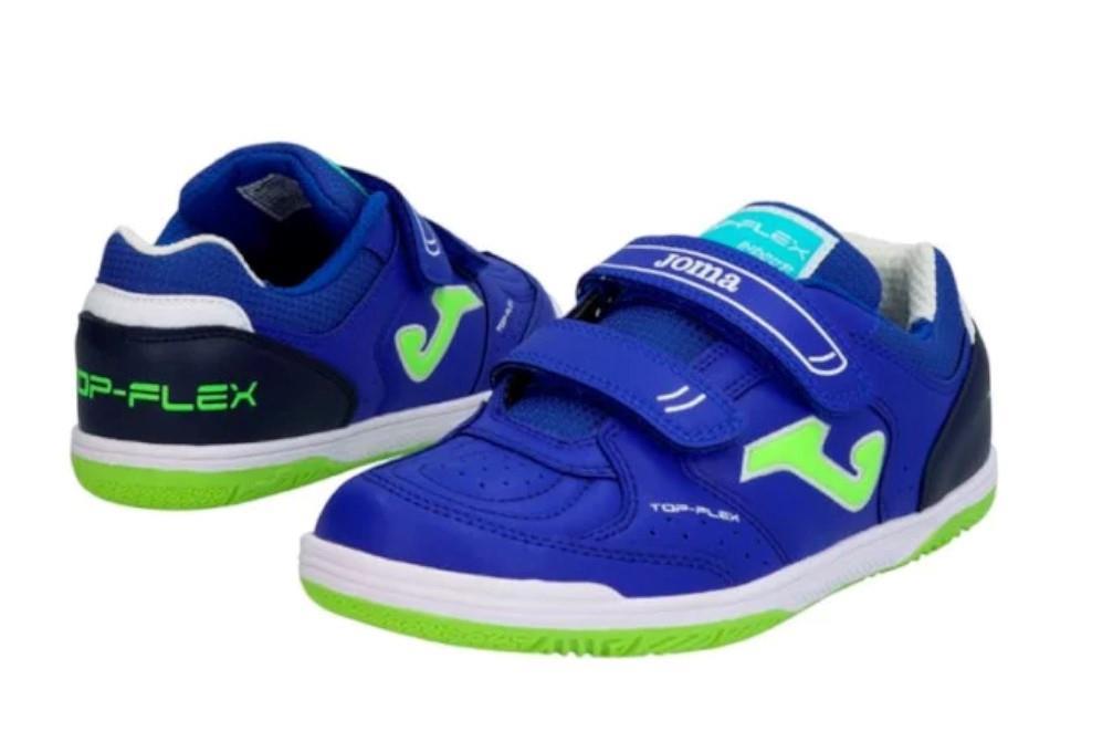 Zapatillas de fútbol sala JOMA TOP FLEX JR 2504 INDOOR TPJS2504INV para niño en azul