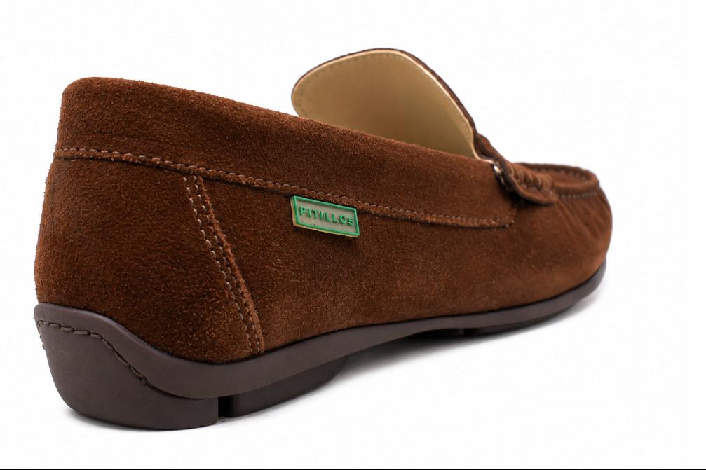 Mocasín náutico Pitillos PIERO 40350 marrón en serraje marrón – Zapato cómodo y elegante para hombre
