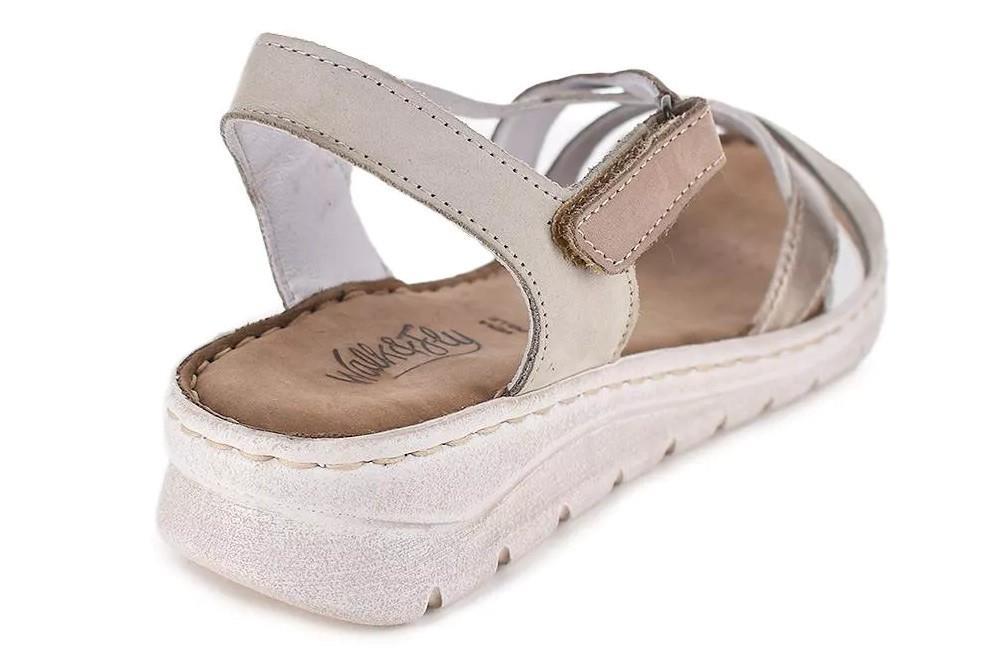 Sandalias planas Walk & Fly VALENCIA 3394 47611 en perla para mujer