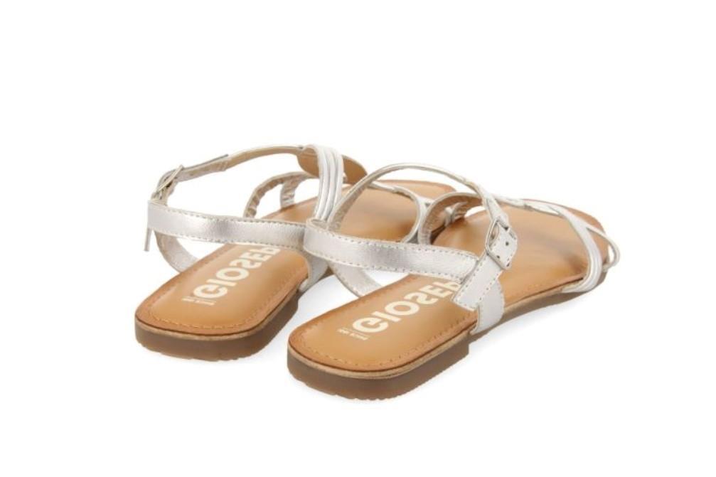 Sandalias planas Gioseppo Elbasan 71705 en plata para mujer