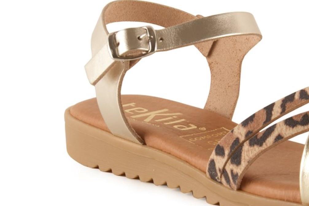 Sandalias planas Tekila 13153 leopardo para mujer