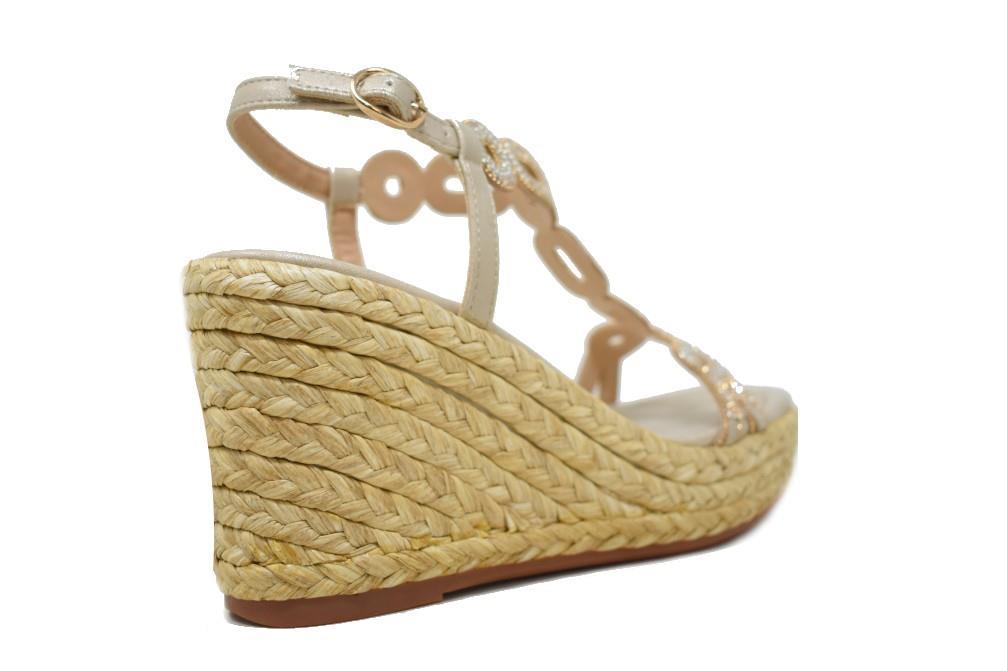 Sandalias con cuña Alma en pena V2551262 en oro para mujer