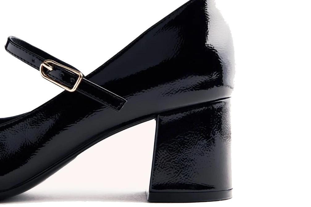 Zapatos de tacón Mary-Jane Gioseppo Windham 73270 en charol negro para mujer - Zapatos de fiesta