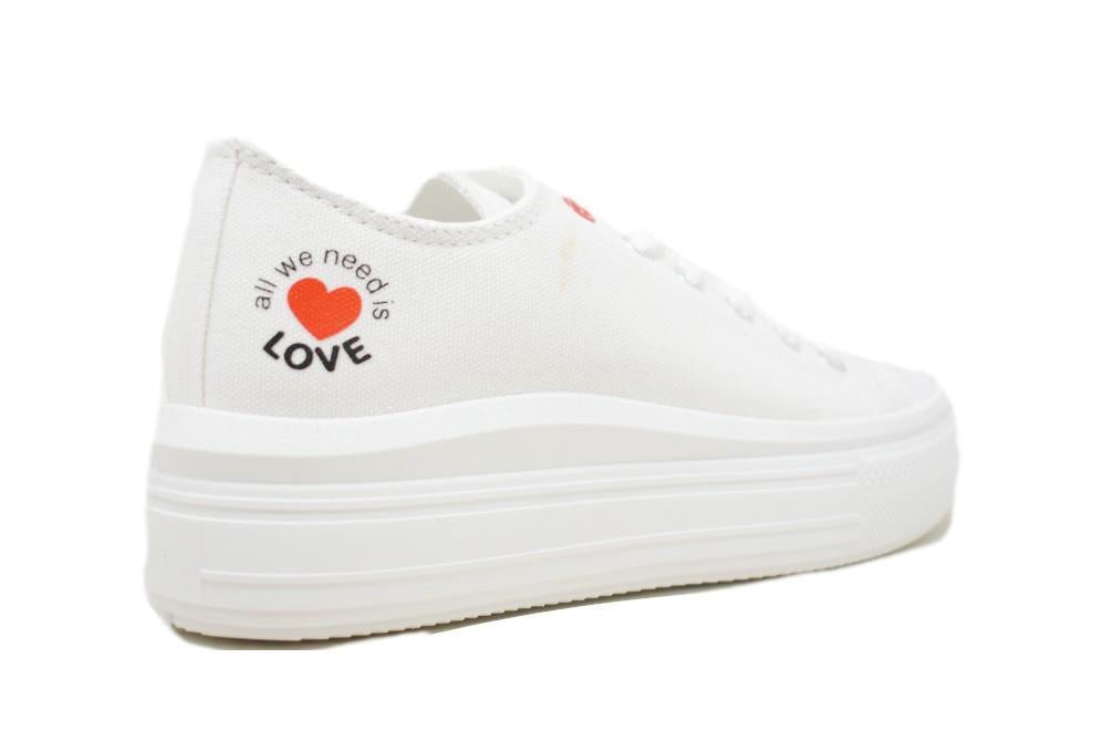 Zapatillas de lona en blanco para mujer