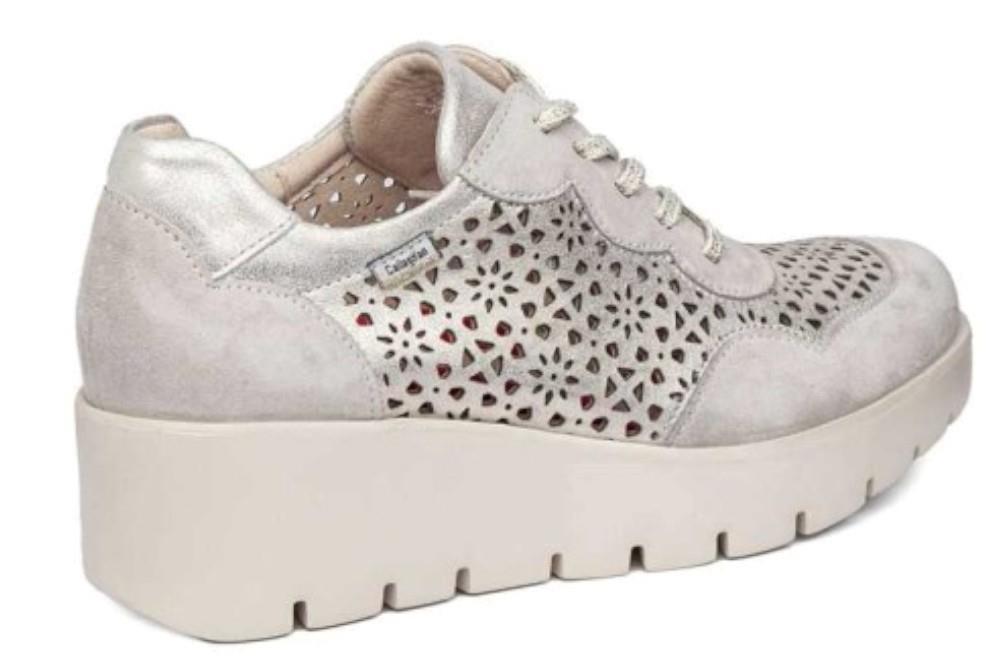 Zapatos deportivos Callaghan 32121 Amal en platino para mujer