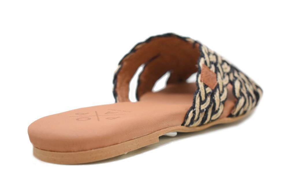 Sandalias planas Popa Durban para mujer en negro