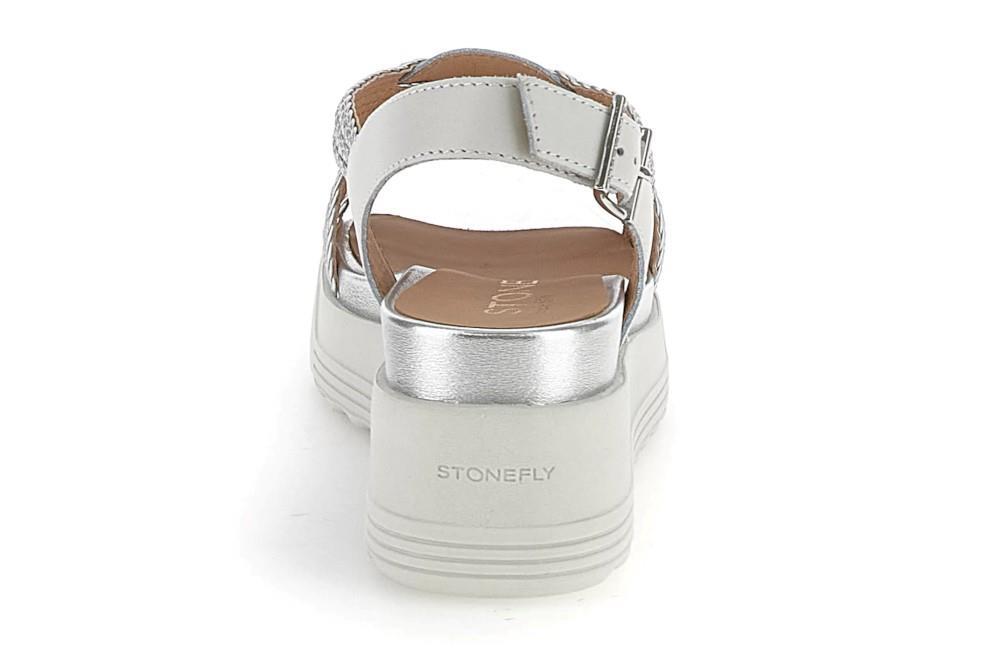 Sandalias con plataforma Stonefly 220895 PARKY 24 EMBOSSED para mujer en blanco
