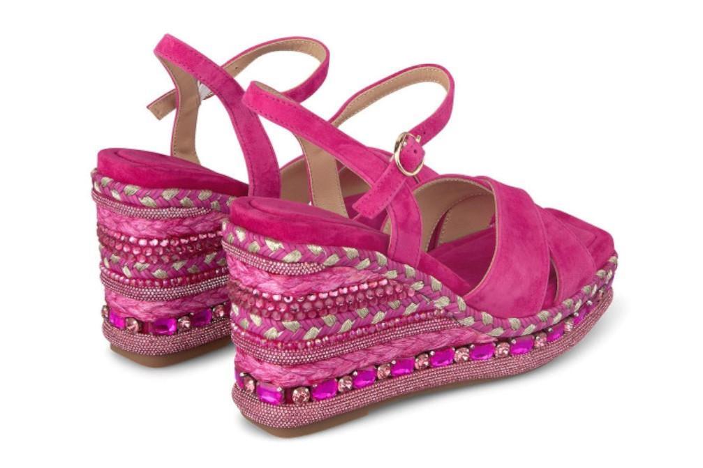Sandalias con cuña Alma en Pena V240995 en fuxia