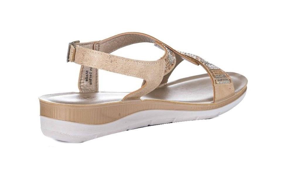 Sandalias cómodas inblu BV000043 en beige para mujer