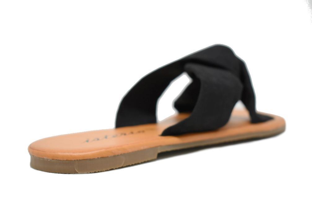 Sandalias planas Isteria 9073 en negro para mujer