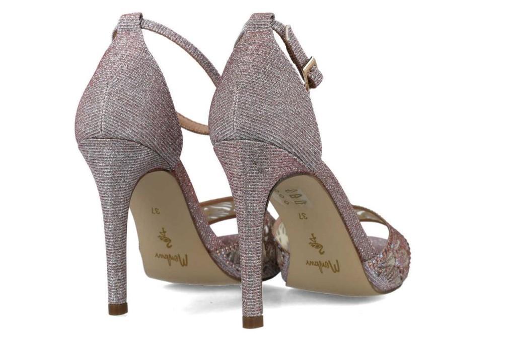 Sandalias de tacón alto Menbur AUXO 23166 en rosa para mujer