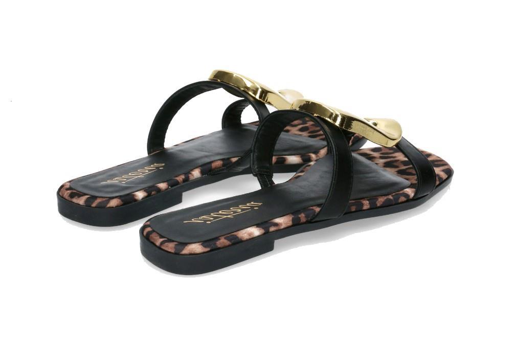 Sandailas de pala planas Isteria 25098 en negro para mujer