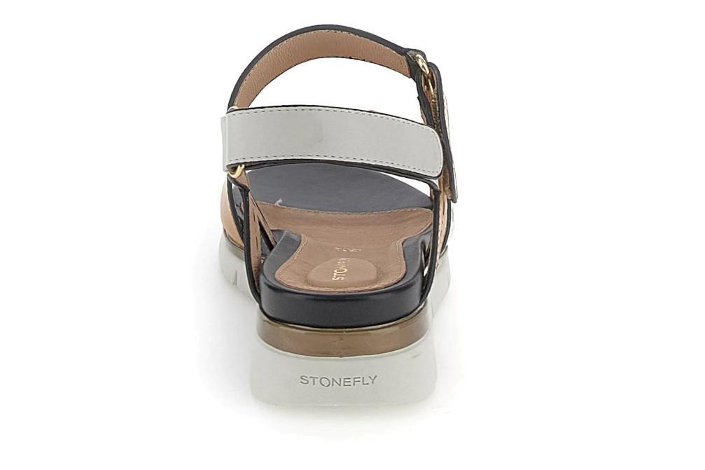 Sandalias planas Stonefly 220834 ELODY 24 CALF LTH para mujer en blanco