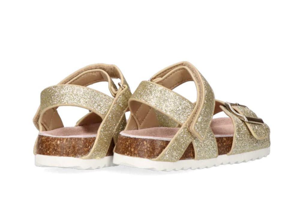 Sandalias planas bio Etika BELICHE en oro para niña