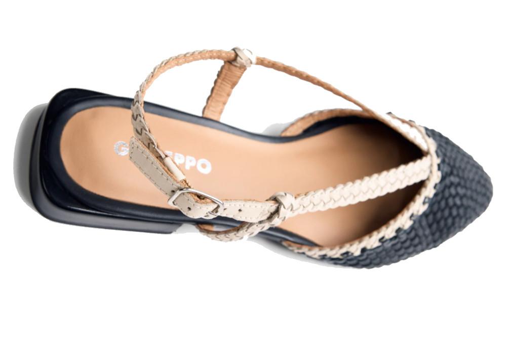 Bailarinas destalonadas de piel trenzada Gioseppo Kitodi negro 79225 – cómodas y elegantes