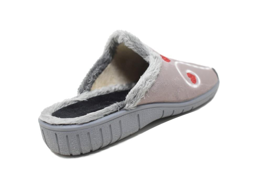 Zapatilla de casa para mujer en color gris
