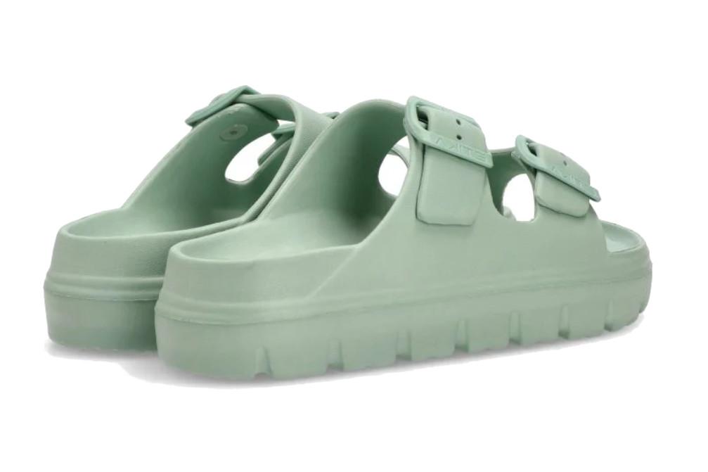 Sandalias Bio de Goma ETIKA SKIROS 10075 verde para Mujer con Doble Piso - Chanclas de piscina