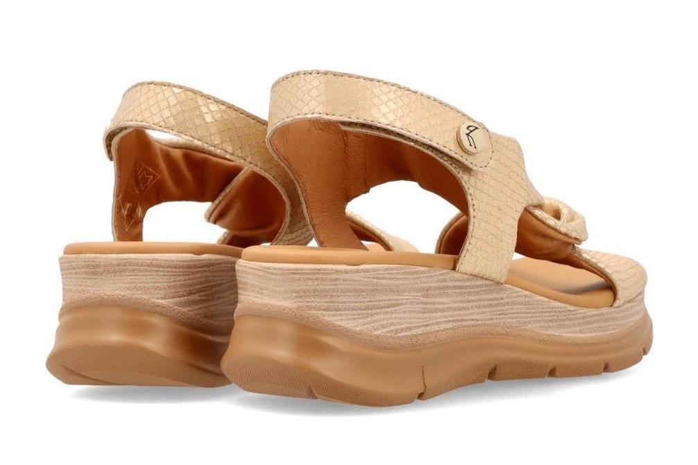 Sandalia con cuña Paula Urban 26-614 en platino para mujer