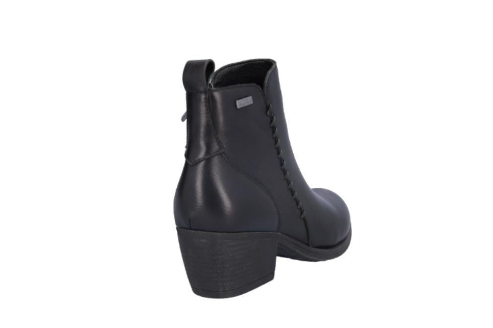 Botines de piel Kangaroos Bonaventure B776-11 negros con tacón bajo para mujer