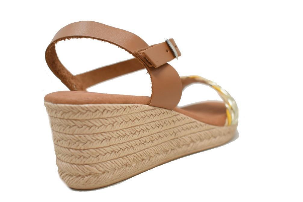 Sandalias con Cuña TEKILA 2543 en cuero para mujer