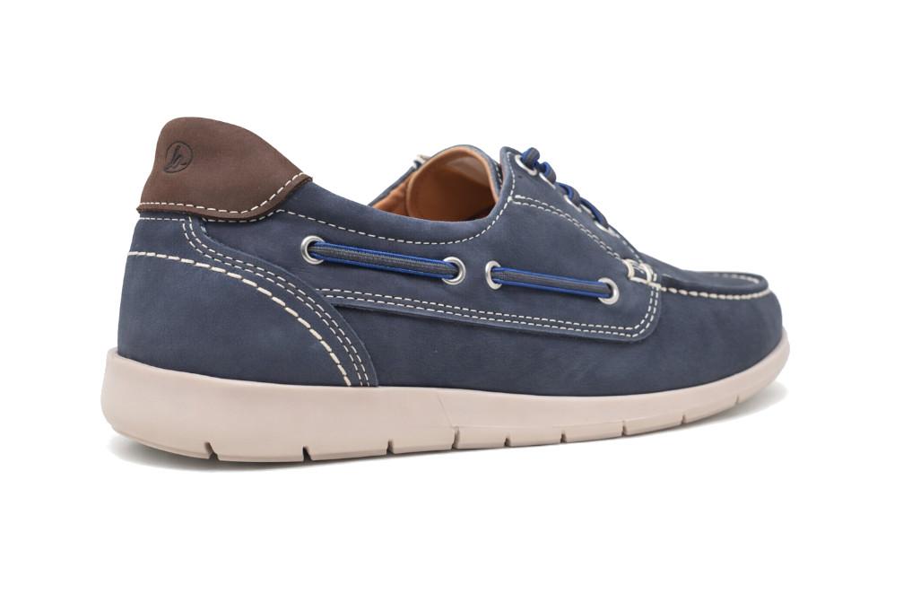 Náutico Luisetti 37208NO en color azul marino para hombre. Zapatos de Piel con Cordones