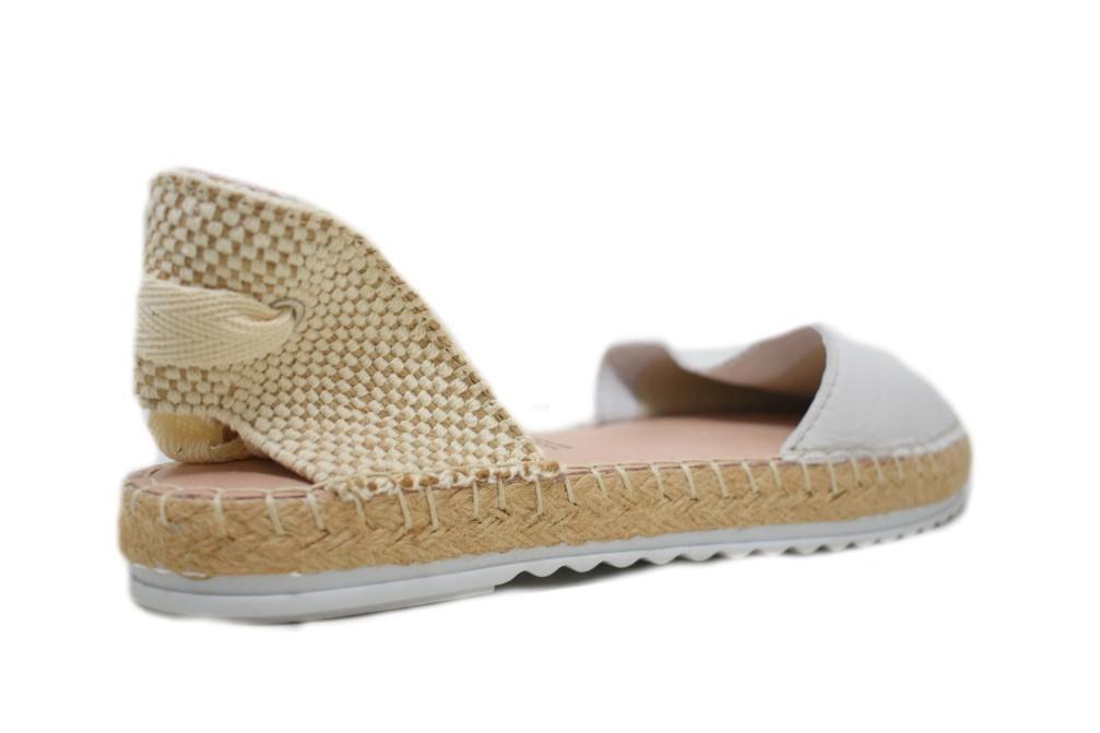 Alpargatas planas TOP3 9512 en blanco para mujer