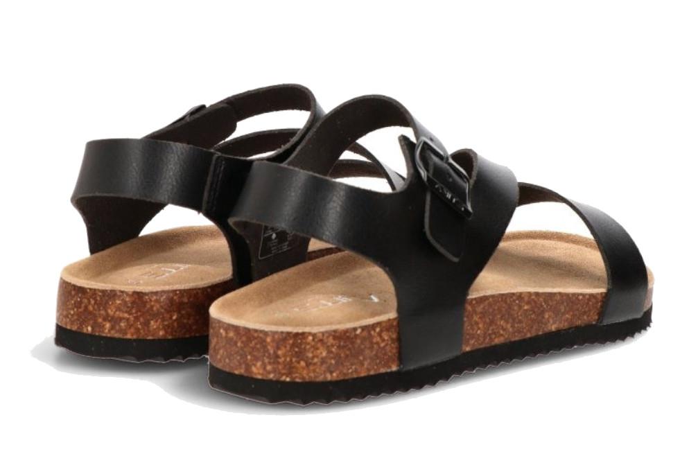 Sandalia Negra Hombre ETIKA 41021 Bio | Sandalia de Tiras con Hebilla