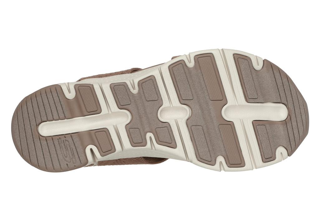 Sandalias deportivas Mujer Skechers Arch Fit 119458 taupe | Plataforma Confort y Soporte Plantar