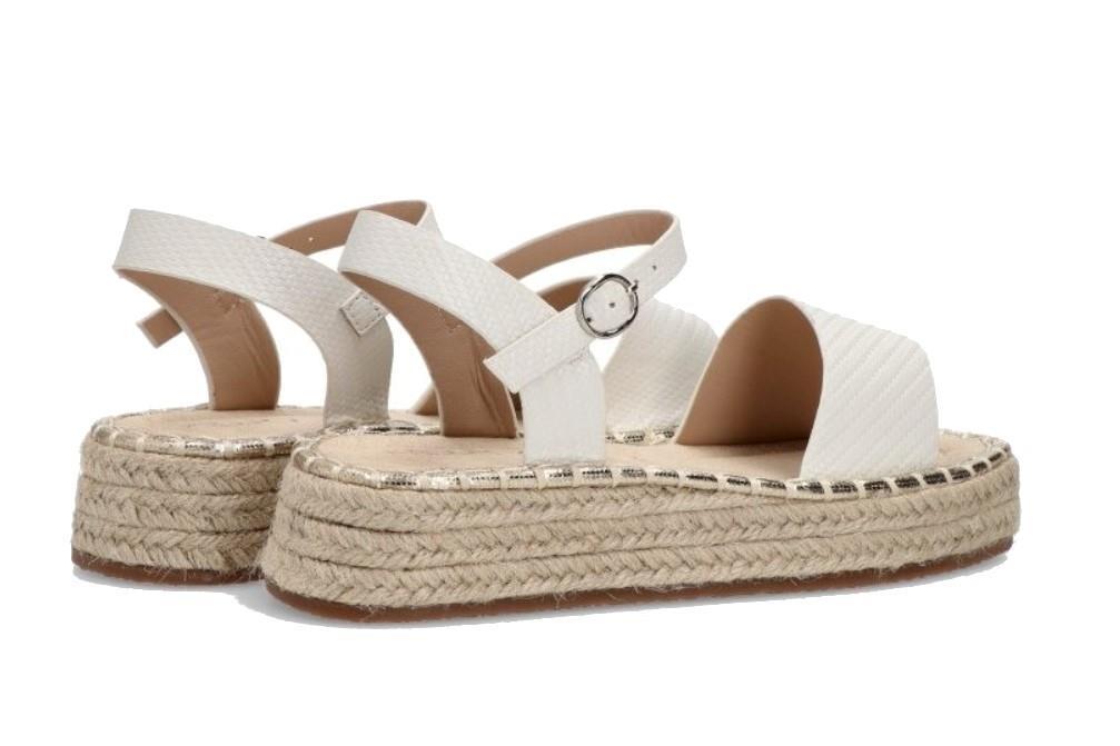 Sandalias con yute Etika 13718 en blanco para niña