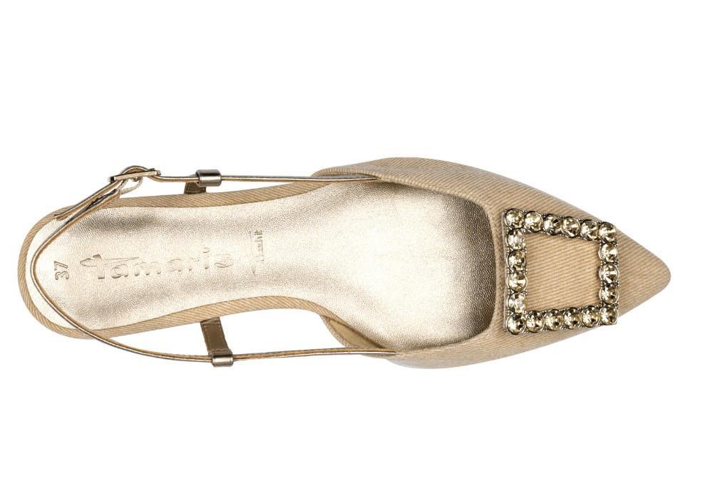 Bailarinas destalonadas Tamaris 1-29403-42-435 en tan para mujer