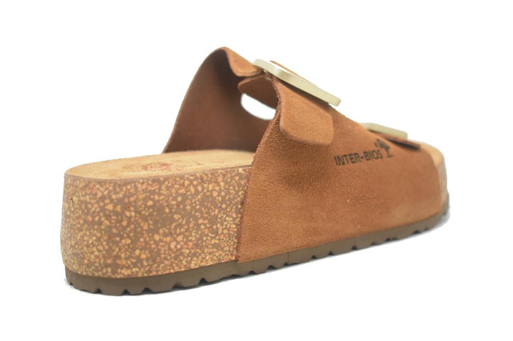 Sandalias Planas Interbios 2007S Beige para Mujer | Sandalias de Piel con Plataforma Baja y Máxima Comodidad