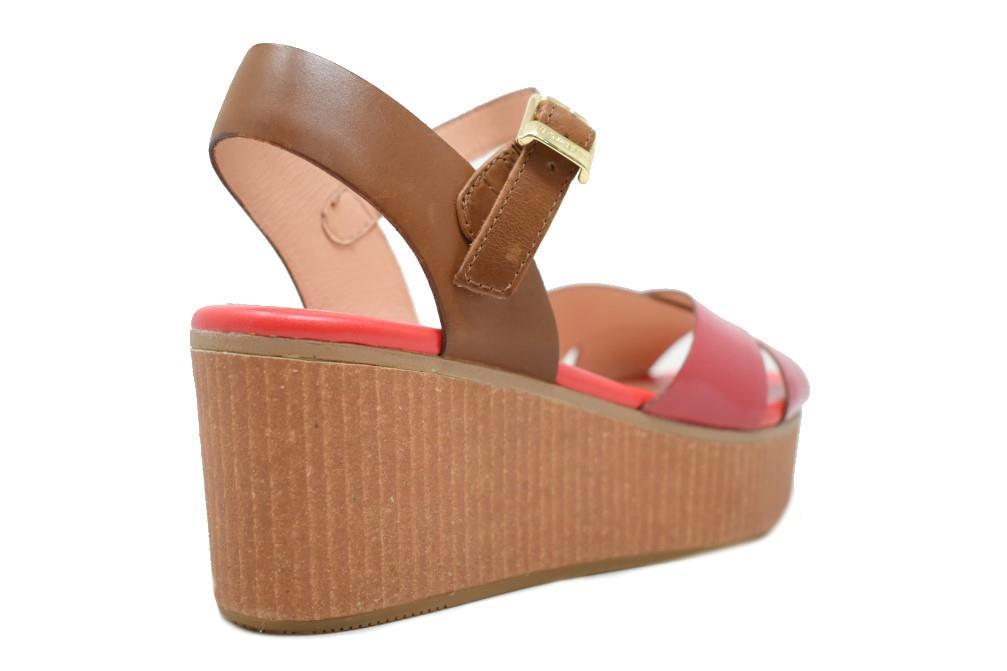 Sandalias con cuña Stonefly DIVA 9 PATENT en rojo para mujer