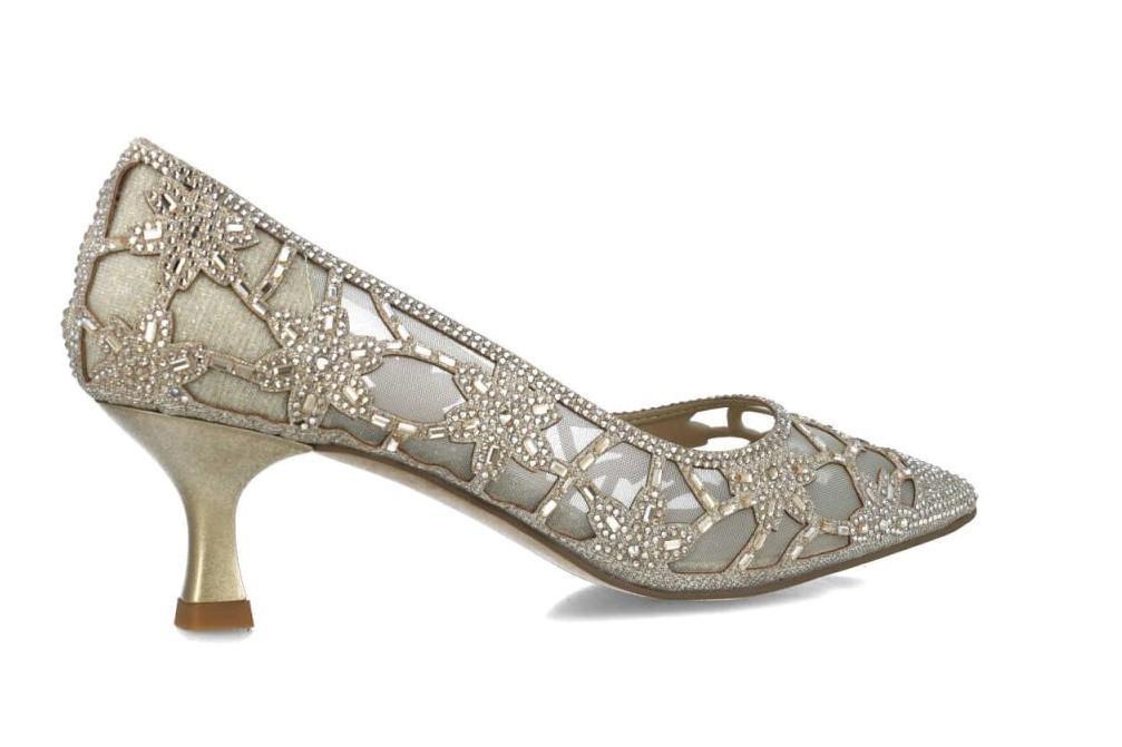 Zapatos de tacón Menbur SAYRI 25827 en oro para mujer