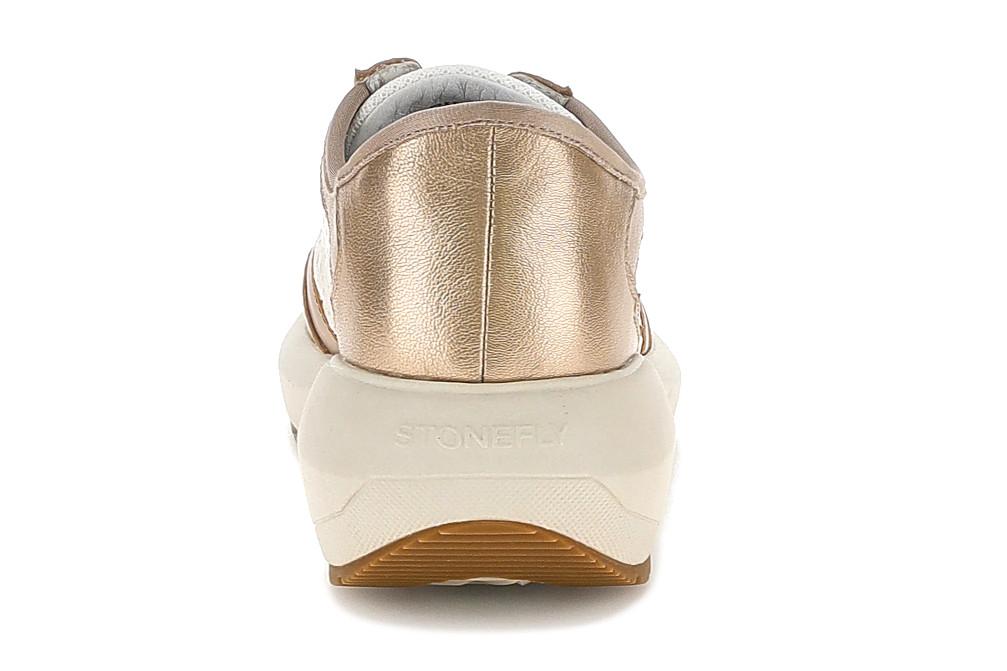 Zapatillas deportivas Stonefly 223603 Twins 10 Gris Claro Mujer | Piel Laminada con Tecnología Blufit