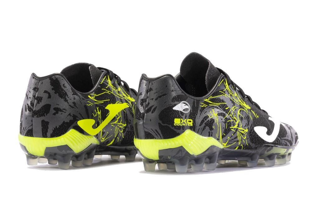 Zapatillas de fútbol Supercopa 24 césped artificial AG negro amarillo flúor